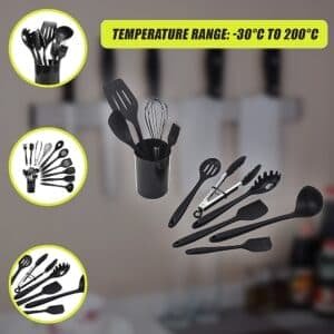 11pcs Kitchen Utensil Set Silicone Heat-Resistant Non-Stick Kitchen Utensils kit - V63-828121