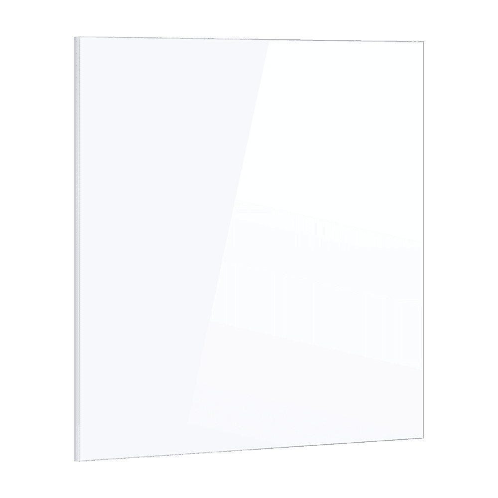 Toughened 90cm x 70cm White Glass Kitchen Splashback - V63-828801 Toughened 90cm x 70cm White Glass Kitchen Splashback