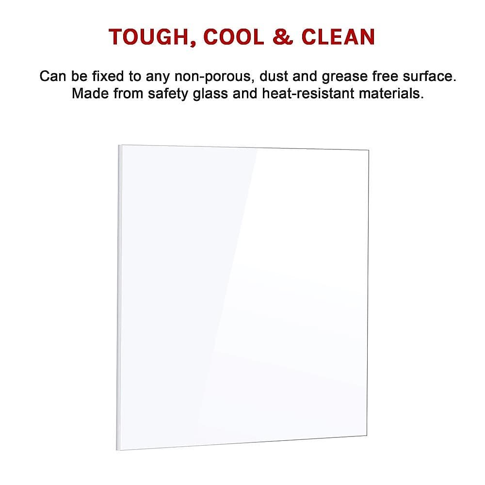 Toughened 90cm x 70cm White Glass Kitchen Splashback - V63-828801 Toughened 90cm x 70cm White Glass Kitchen Splashback - Image 10