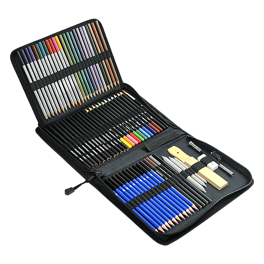Art Sketch Pencils Oil Drawing Colouring Graphite Charcoal Pencil Set 72pcs/set - V63-831871 Art Sketch Pencils Oil Drawing Colouring Graphite Charcoal Pencil Set 72pcs/set