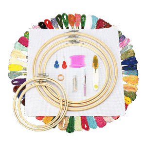 Embroidery Starter Kit Cross Stitch Kit DIY Hand Craft Stitch 50 Colour Kit