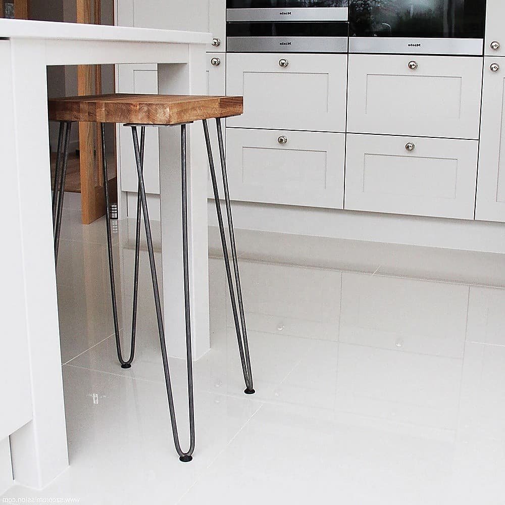 Set of 4 Industrial Retro Hairpin Table Legs 12mm Steel Bench Desk - 71cm Black - V63-835001 Set of 4 Industrial Retro Hairpin Table Legs 12mm Steel Bench Desk - 71cm Black - Image 2