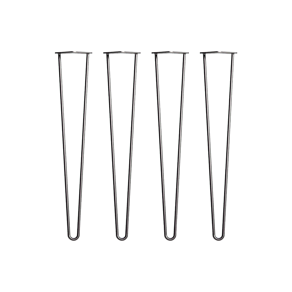 Set of 4 Industrial Retro Hairpin Table Legs 12mm Steel Bench Desk - 71cm Black - V63-835001 Set of 4 Industrial Retro Hairpin Table Legs 12mm Steel Bench Desk - 71cm Black