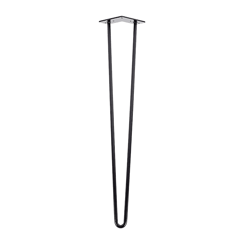 Set of 4 Industrial Retro Hairpin Table Legs 12mm Steel Bench Desk - 71cm Black - V63-835001 Set of 4 Industrial Retro Hairpin Table Legs 12mm Steel Bench Desk - 71cm Black - Image 4