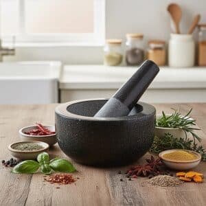 Large Pestle and Mortar Set Durable Granite Stone Spice & Herb Crusher - V63-835761