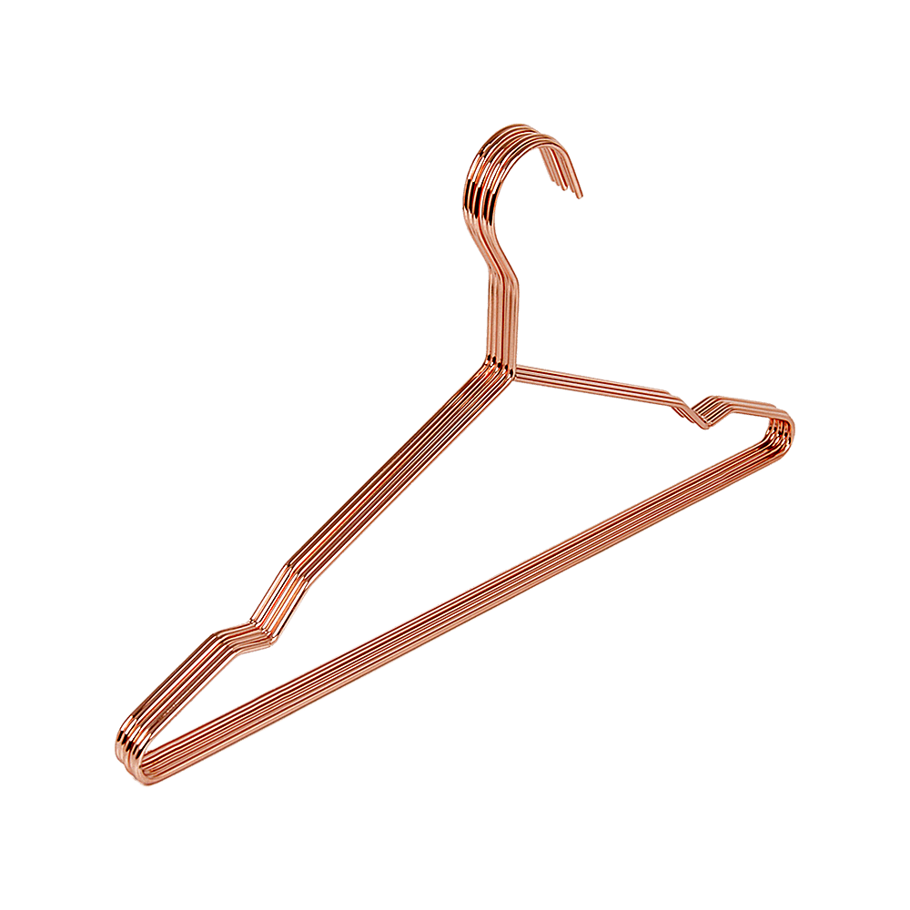 Adult 16.5" Rose Gold Shiny Metal Wire Coat Suit Top Clothes Hangers (30pc per set) - V63-836131 Adult 16.5" Rose Gold Shiny Metal Wire Coat Suit Top Clothes Hangers (30pc per set) - Image 5