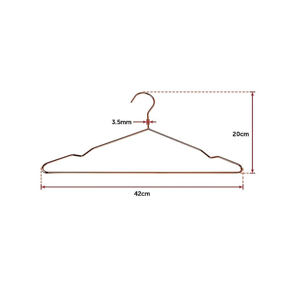 Adult 16.5" Rose Gold Shiny Metal Wire Coat Suit Top Clothes Hangers (30pc per set) - V63-836131 Adult 16.5" Rose Gold Shiny Metal Wire Coat Suit Top Clothes Hangers (30pc per set) - Image 8