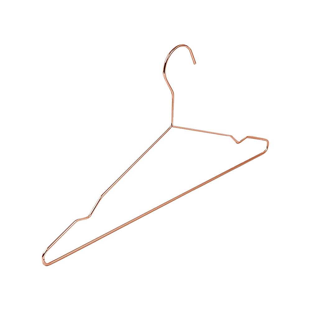 Adult 16.5" Rose Gold Shiny Metal Wire Coat Suit Top Clothes Hangers (30pc per set) - V63-836131 Adult 16.5" Rose Gold Shiny Metal Wire Coat Suit Top Clothes Hangers (30pc per set) - Image 6