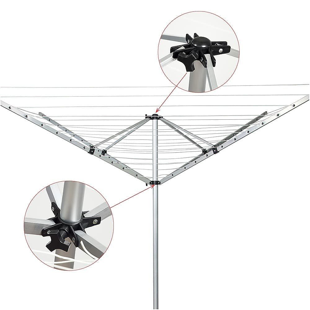 4 Arm Rotary Airer Outdoor Washing Line Clothes Dryer 50m Length - V63-836191 4 Arm Rotary Airer Outdoor Washing Line Clothes Dryer 50m Length - Image 7