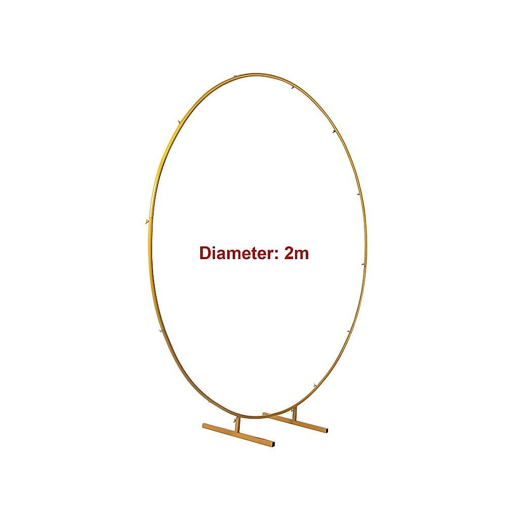 2M Wedding Hoop Round Circle Arch Backdrop Flower Display Stand Frame Background - V63-837031 2M Wedding Hoop Round Circle Arch Backdrop Flower Display Stand Frame Background - Image 8