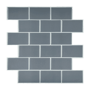 Tiles 3D Peel and Stick Wall Tile Dark Grey 10 Sheets