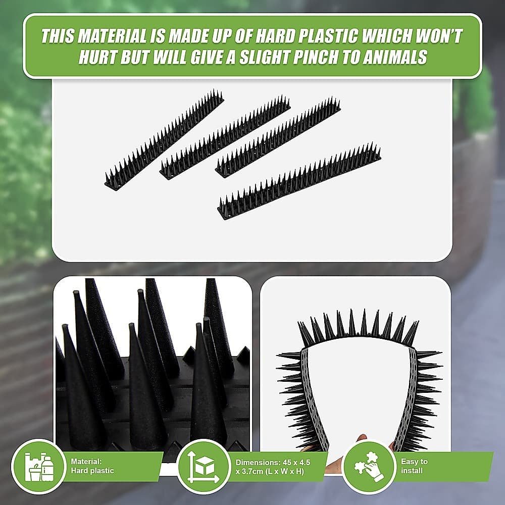 12pc Bird Spikes Human Cat Possum Mouse Pest Control Spiked Fence Wall Deterrent - V63-837291 12pc Bird Spikes Human Cat Possum Mouse Pest Control Spiked Fence Wall Deterrent - Image 10