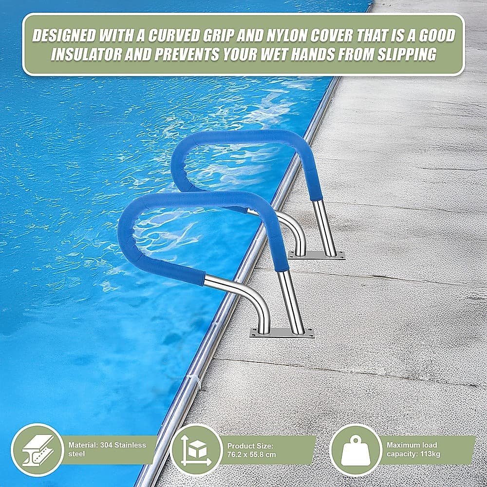 Swimming Pool Hand Rail Step Grab Rail 76.2x55.8cm with Drill Bit - V63-837321 Swimming Pool Hand Rail Step Grab Rail 76.2x55.8cm with Drill Bit - Image 10