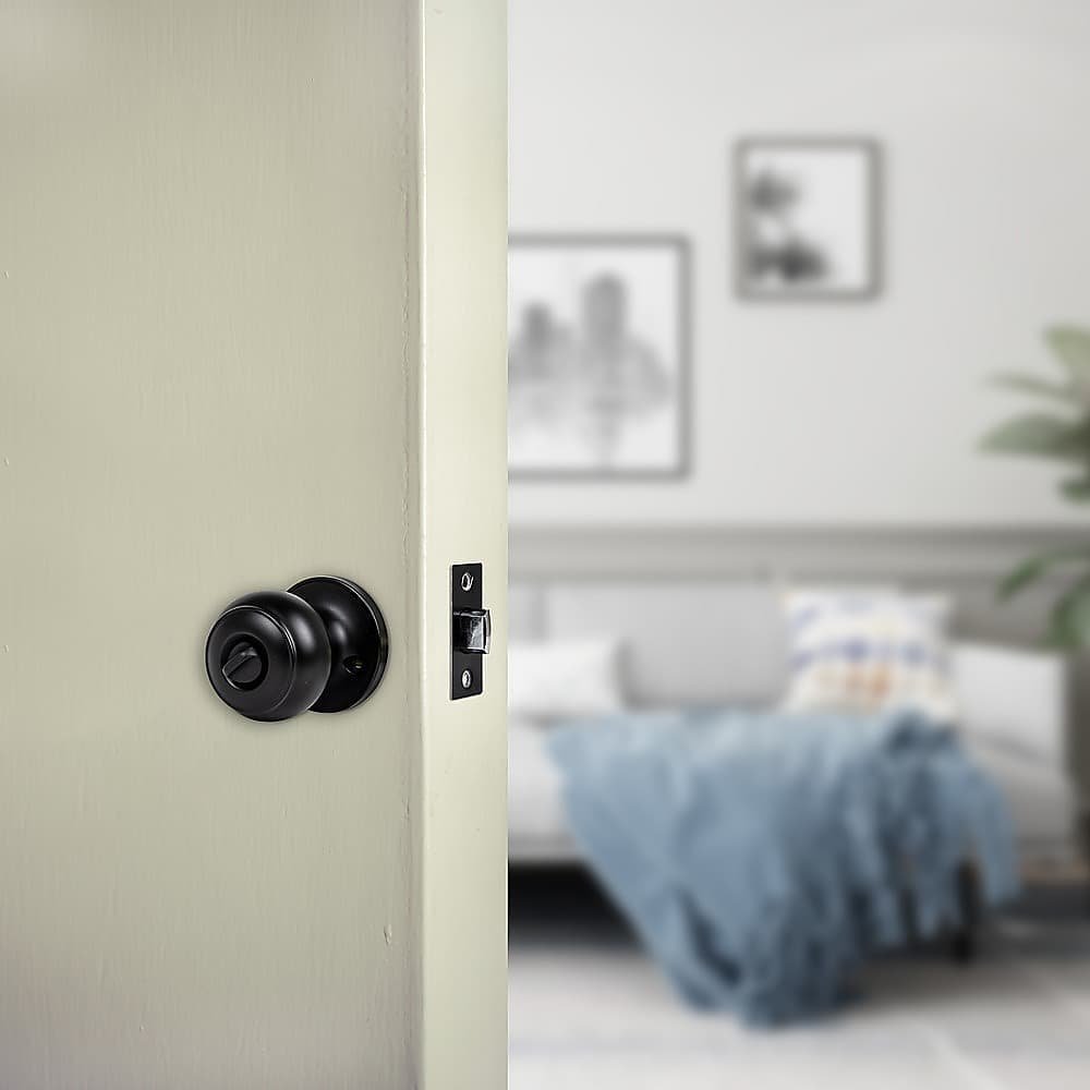 Door Handle Set Privacy Function Round Black - V63-837461 Door Handle Set Privacy Function Round Black - Image 3