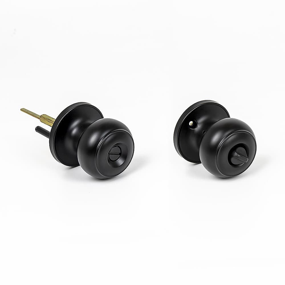 Door Handle Set Privacy Function Round Black - V63-837461 Door Handle Set Privacy Function Round Black - Image 5