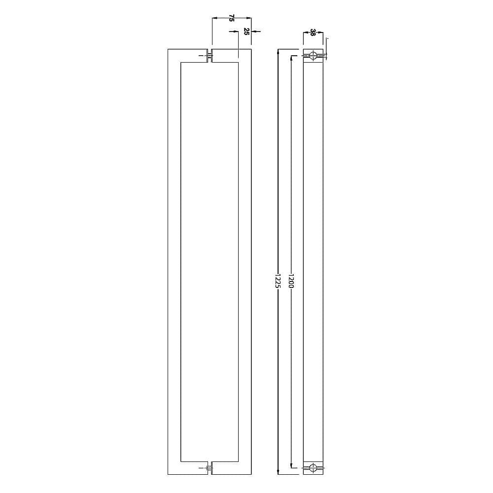 Entrance Door Pull Handle Brushed satin 1200mm - V63-837621 Entrance Door Pull Handle Brushed satin 1200mm - Image 11