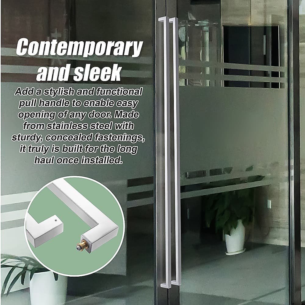 Entrance Door Pull Handle Brushed satin 1200mm - V63-837621 Entrance Door Pull Handle Brushed satin 1200mm - Image 5