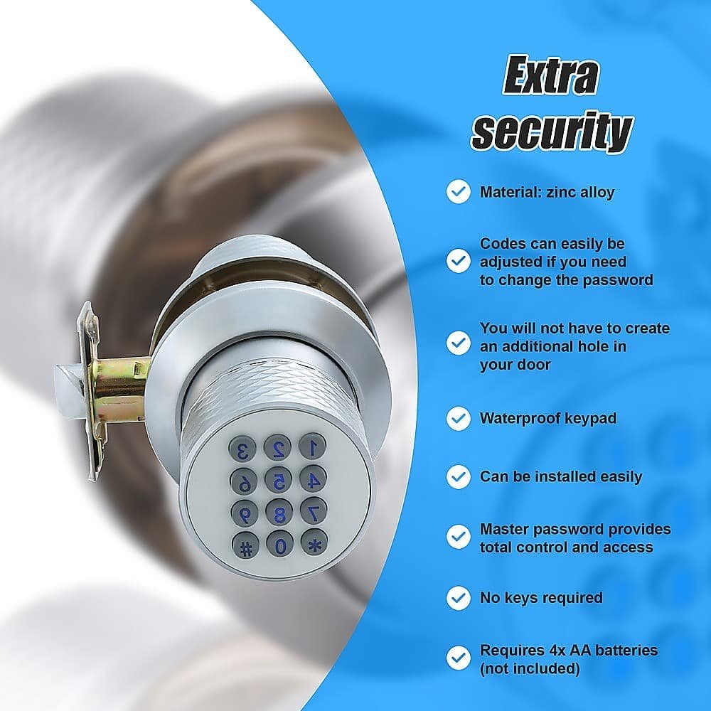 Digital Electronic Code Door Lock Keyless Entry Keypad Programmable Lock Knob - V63-837851 Digital Electronic Code Door Lock Keyless Entry Keypad Programmable Lock Knob - Image 10