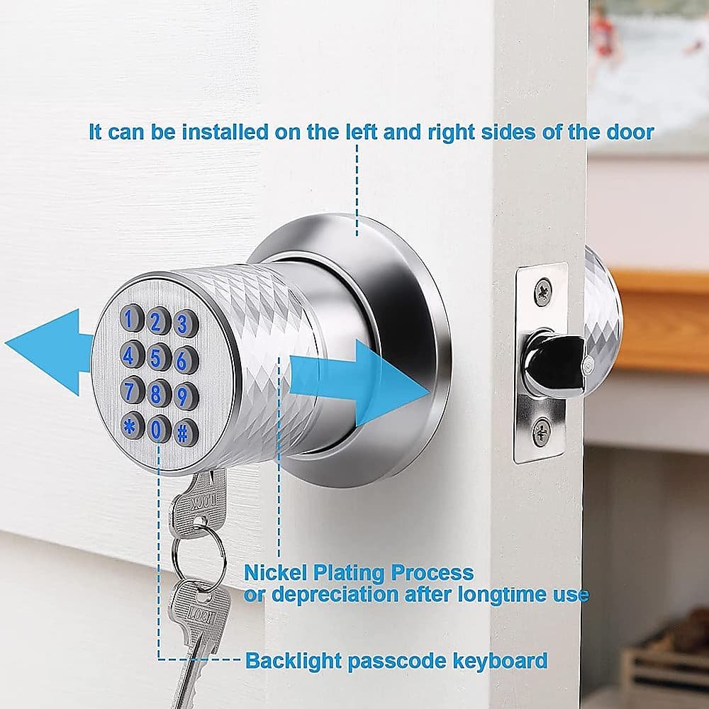 Digital Electronic Code Door Lock Keyless Entry Keypad Programmable Lock Knob - V63-837851 Digital Electronic Code Door Lock Keyless Entry Keypad Programmable Lock Knob - Image 12