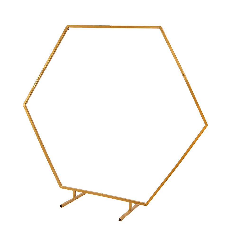 2M Wedding Hex Arch Backdrop Flower Display Stand Frame Background - V63-838591 2M Wedding Hex Arch Backdrop Flower Display Stand Frame Background - Image 4