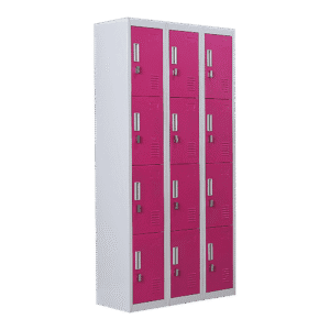 12-Door Locker for Office Gym Shed School Home Storage - Padlock-operated