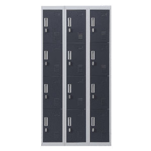 12-Door Locker for Office Gym Shed School Home Storage - Padlock-operated