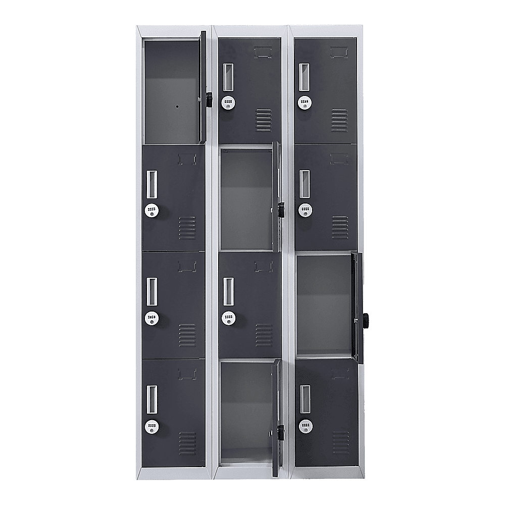 12-Door Locker for Office Gym Shed School Home Storage - 4-Digit Combination Lock - V63-839041 12-Door Locker for Office Gym Shed School Home Storage - 4-Digit Combination Lock - Image 4