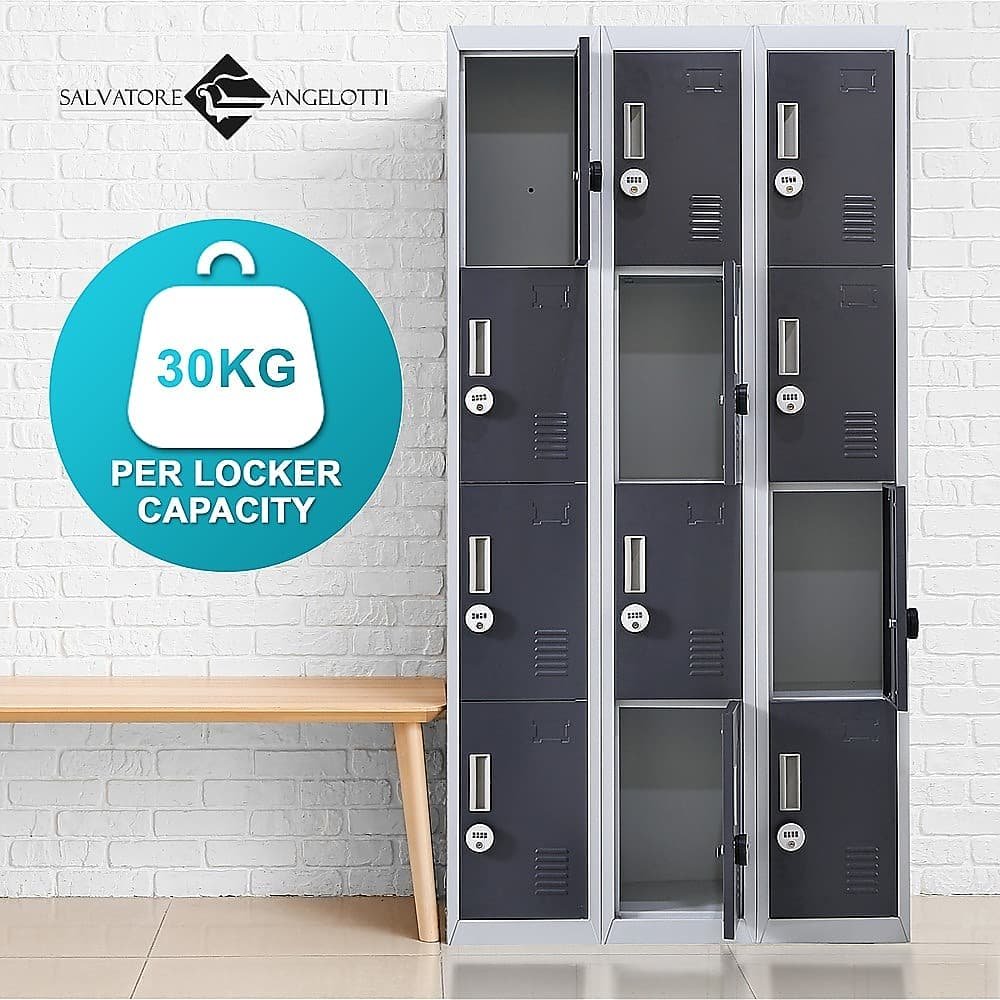 12-Door Locker for Office Gym Shed School Home Storage - 4-Digit Combination Lock - V63-839041 12-Door Locker for Office Gym Shed School Home Storage - 4-Digit Combination Lock - Image 8