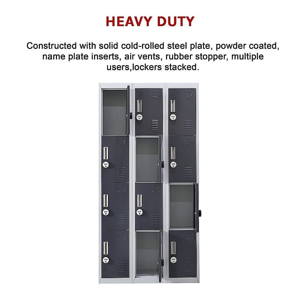 12-Door Locker for Office Gym Shed School Home Storage - 4-Digit Combination Lock - V63-839041 12-Door Locker for Office Gym Shed School Home Storage - 4-Digit Combination Lock - Image 11