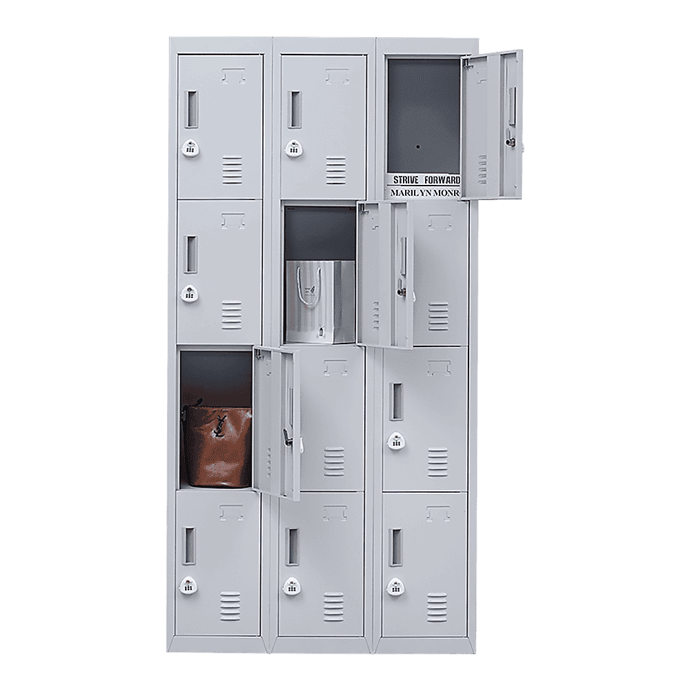 12-Door Locker for Office Gym Shed School Home Storage - 3-Digit Combination Lock - V63-839071 12-Door Locker for Office Gym Shed School Home Storage - 3-Digit Combination Lock - Image 4
