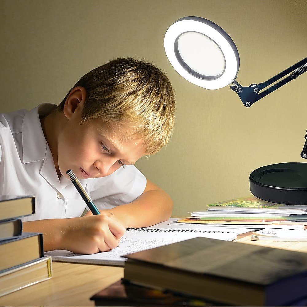 10X Magnifying Glass Desk Light Magnifier LED Lamp Reading Lamp With Base - V63-840421 10X Magnifying Glass Desk Light Magnifier LED Lamp Reading Lamp With Base - Image 2