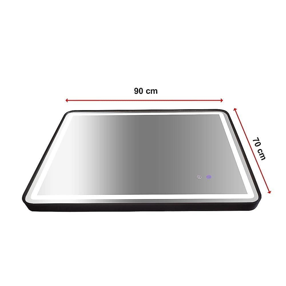 Rectangular Mirror LED Anti-Fog Illuminated Bathroom Living Room - 90x70cm - V63-840631 Rectangular Mirror LED Anti-Fog Illuminated Bathroom Living Room - 90x70cm - Image 12