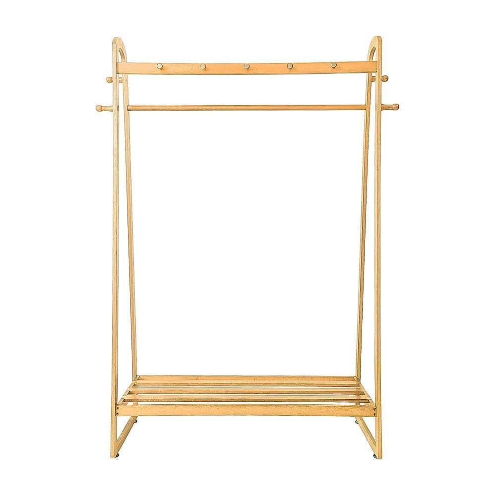 Wood 160x100cm Clothes Rack Slim Stylish Space Saving - V63-840831 V63 840831 219281 03