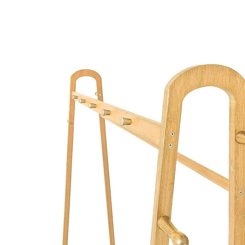 Wood 160x100cm Clothes Rack Slim Stylish Space Saving - V63-840831 V63 840831 219281 07