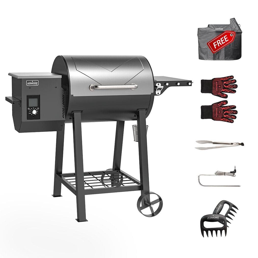 V642 ASMOKE AS500N 2 WOOD PELLET GRILL SILVER 167808 00