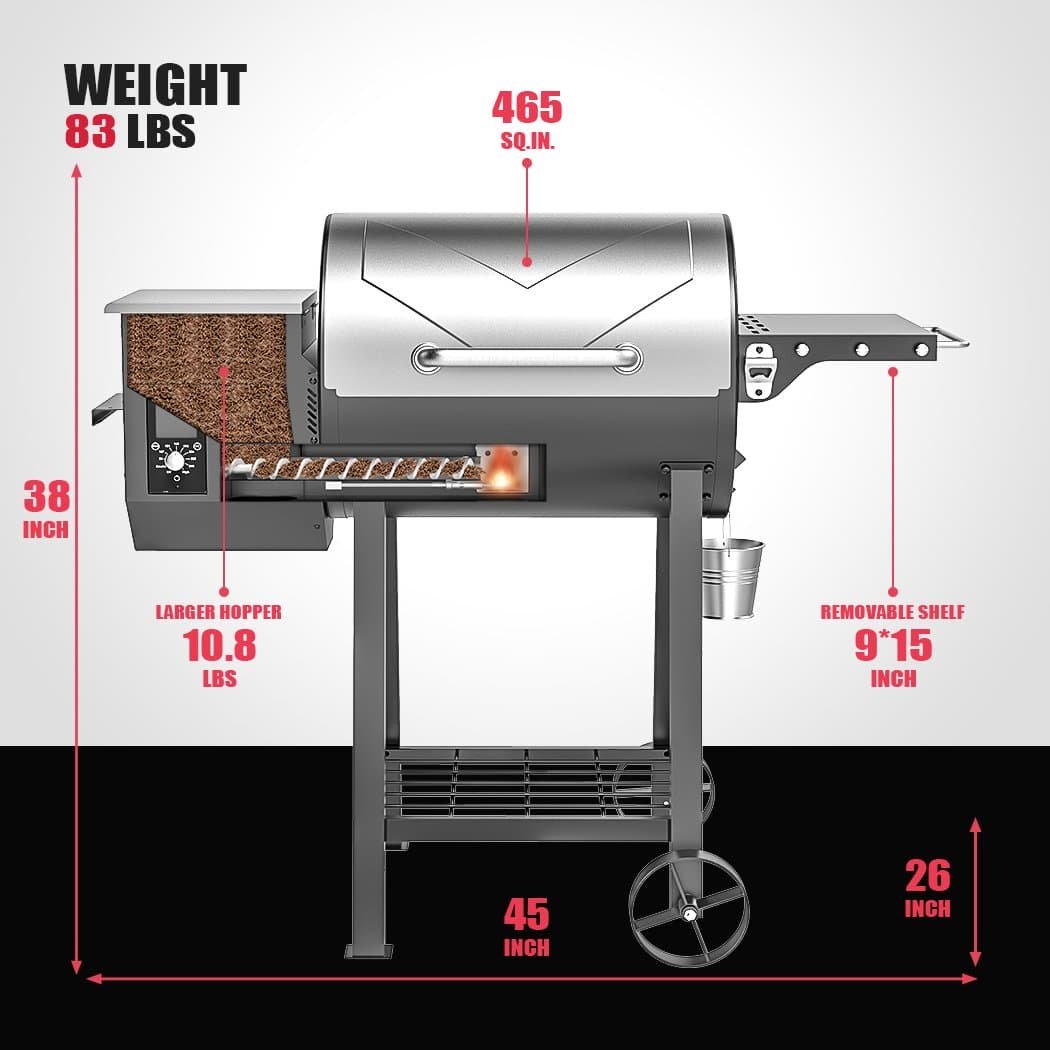 Asmoke AS500N-2 WOOD PELLET GRILL SILVER - V642-ASMOKE-AS500N-2-WOOD-PELLET-GRILL-SILVER V642 ASMOKE AS500N 2 WOOD PELLET GRILL SILVER 167808 01
