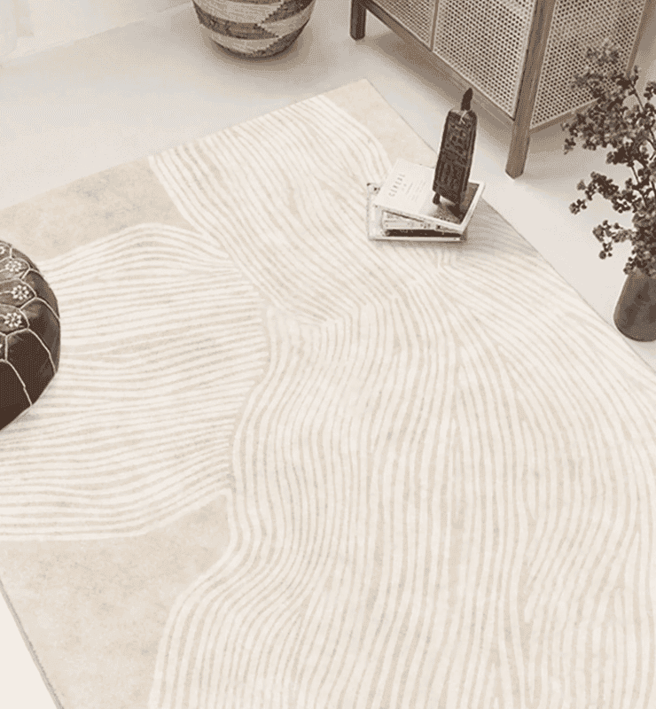 Wabi-Sabi style- white Imitation Cashmere Rug 200cm*300cm - V679-WABISABI-200300 V679 WABISABI 200300 183577 03