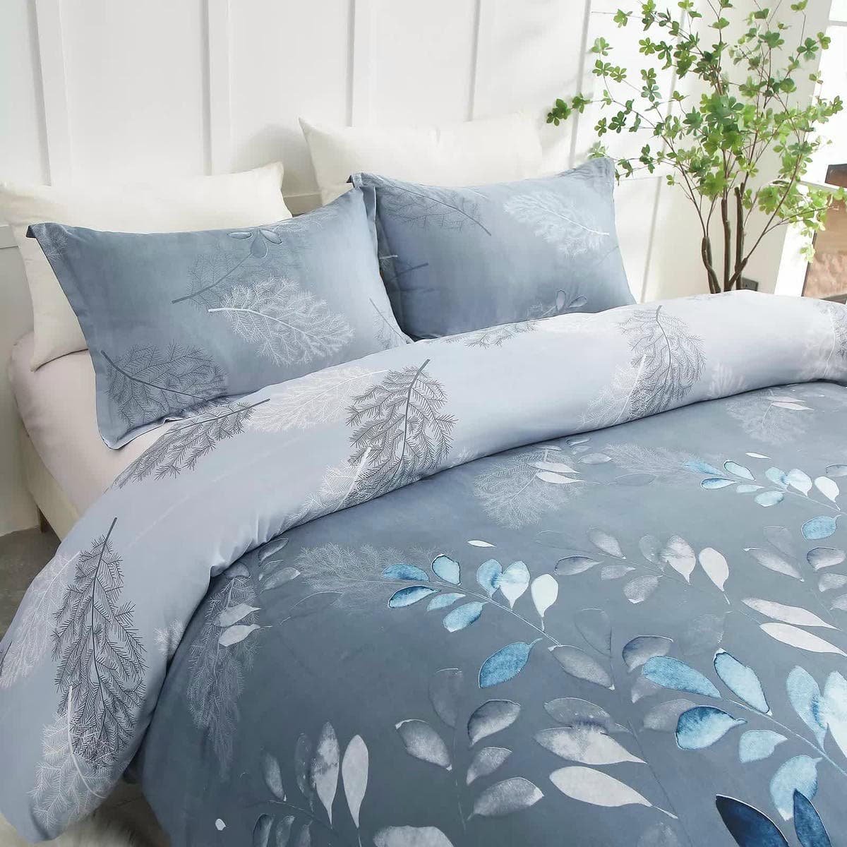 Timeless Design Plaid Duvet Cover Set - Lightweight-King - V745-AQ081617K3 V745 AQ081617K3 212741 02