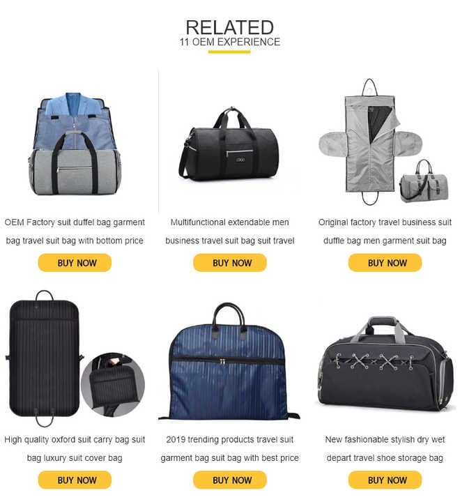 Grey Multi-Functional Travel Duffel Bag with Suit Storage, Foldable Garment Bag for Business Trips - V888-Elosung12326 V888 ELOSUNG12326 211488 06