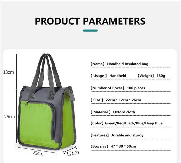 Navy Blue Portable Insulated Lunch Bag for Office, Picnic, and Grocery Use - V888-Elosung12787 V888 ELOSUNG12787 213340 03