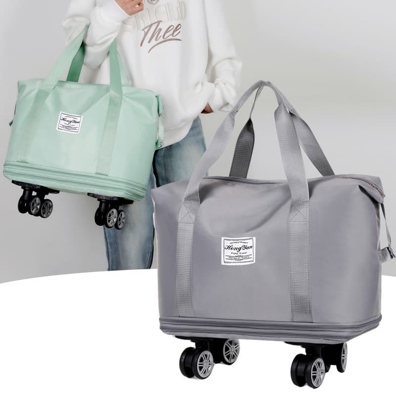 Blue Large Capacity Travel Bag with Expandable Design, Waterproof & Wet-Dry Separation, 360° Spinner Wheels - Ideal for Students, Business, and Maternity - V888-Elosung13072 V888 ELOSUNG13072 210216 01