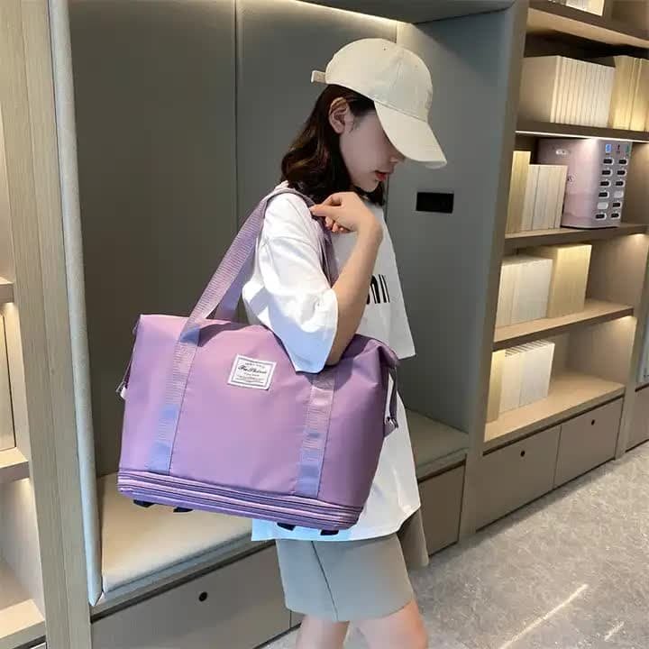 Blue Large Capacity Travel Bag with Expandable Design, Waterproof & Wet-Dry Separation, 360° Spinner Wheels - Ideal for Students, Business, and Maternity - V888-Elosung13072 V888 ELOSUNG13072 210216 03