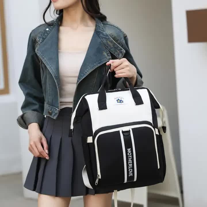 Green New Large Capacity Mommy Bag – Portable and Lightweight Multi-Function Diaper Backpack, Stylish Baby and Mom Storage Bag - V888-Elosung13102 V888 ELOSUNG13102 210325 03