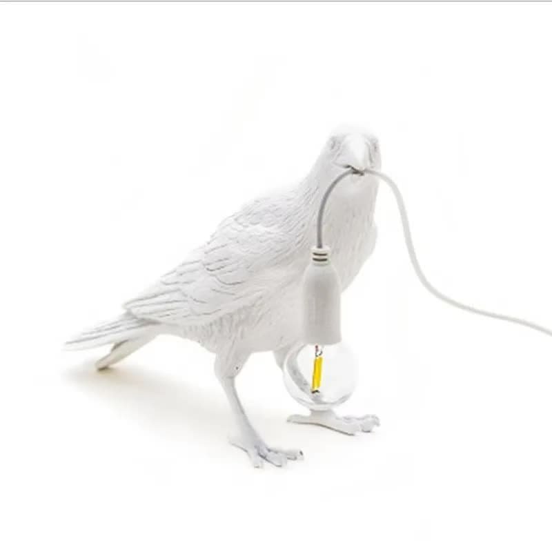 White Bird Left Wall Lamp Nordic Resin Bird Wall Lamp - Creative Animal Bedside Decorative USB Night Light, Stylish Bird Perched Lamp for Bedroom and Living Room - V888-Elosung13815 V888 ELOSUNG13815 213427 03