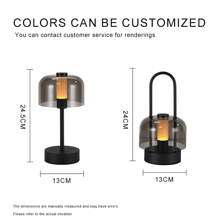 Black Portable Rechargeable LED Lantern – Touch Control, Adjustable Brightness, USB Charging - V888-Elosung13984 V888 ELOSUNG13984 214100 03