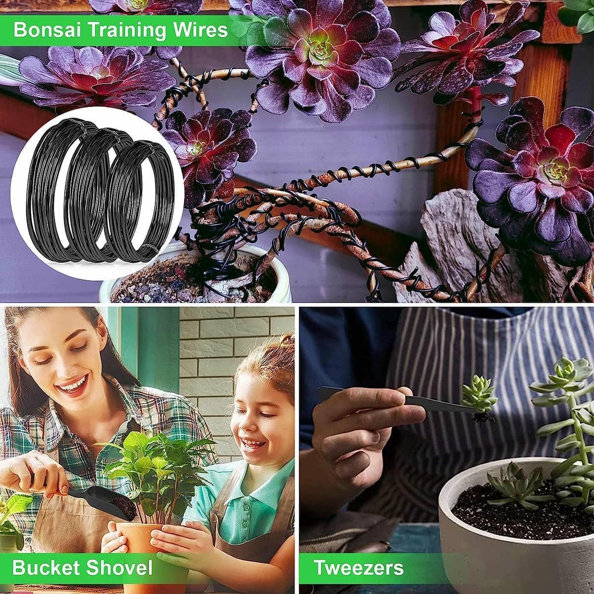 24-Piece Bonsai Tree Tool Kit for Gardening Starters – Complete Bonsai Care Set with Organizer Bag - V888-Elosung17668 V888 ELOSUNG17668 219295 03