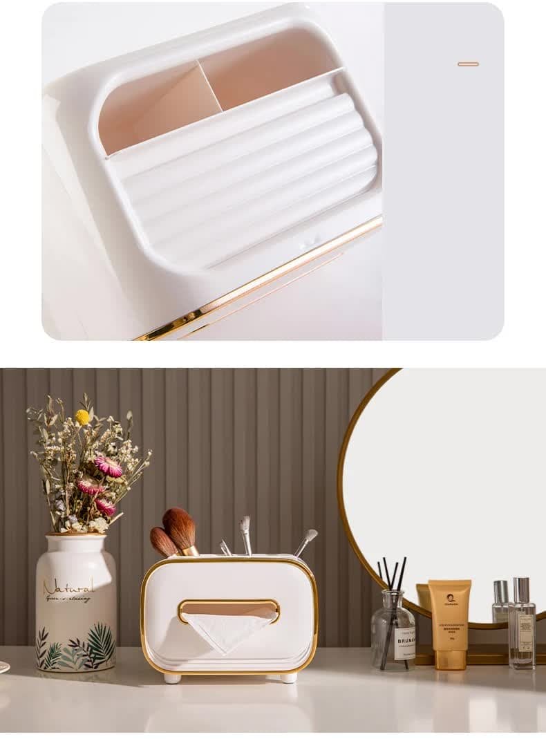 Blue PET Luxury Tissue Box – Multifunctional Desktop Paper Towel Organizer for Home and Living Room - V888-Elosung17780 V888 ELOSUNG17780 223323 05