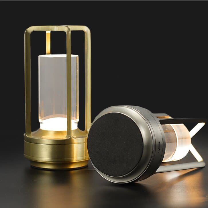 Black Rechargeable Table Lamp - Touch Dimming 3-Color LED Light for Bedroom and Office - V888-Elosung18250 V888 ELOSUNG18250 202505151626 03