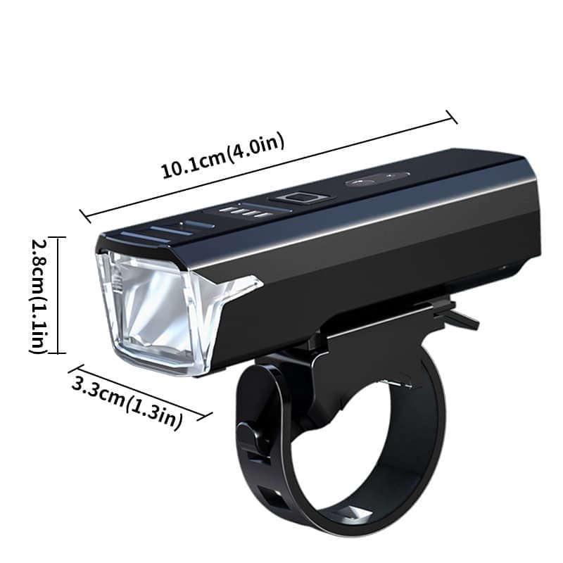 Bike Headlight - Rechargeable LED Bicycle Front Light, 85° Floodlight (Battery Display Model) - V888-Elosung22579 V888 ELOSUNG22579 202503282112 01