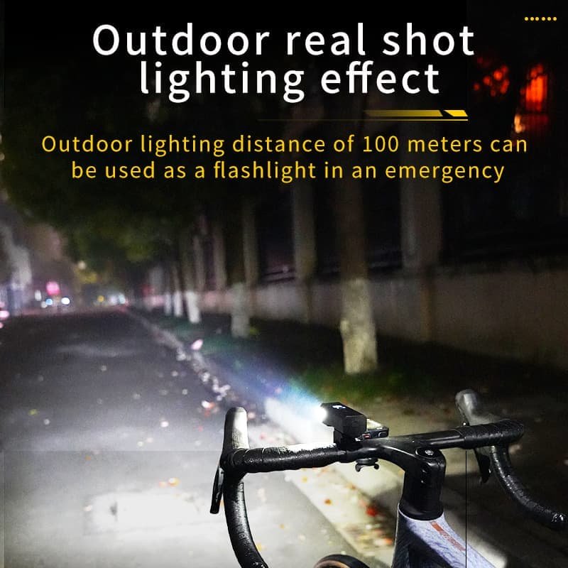 Bike Headlight - Rechargeable LED Bicycle Front Light, 85° Floodlight (Battery Display Model) - V888-Elosung22579 V888 ELOSUNG22579 202503282112 02